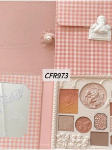 CHEERFLOR 浮雕彩妆盘，哑光闪光粉眼影盘，显色度高，持久亮泽闪光眼影，轻盈、顺滑，带镜子、荧光笔轮廓腮红粉一体式彩妆盘 - CFR973 - 查看 7