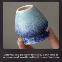 4件套500毫升冰花抹茶茶具，日式抹茶碗带壶嘴，多种颜色可选，精美礼盒，适合送礼、节日、商业和日常使用，可重复使用，抹茶爱好者必备，返校必备 - 彩色 - 查看 9