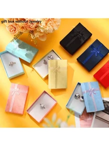 6/12/24Pcs Butterfly-Themed Jewelry Gift Boxes In Black & Red With Lids & Bows For Weddings, Birthdays, Anniversaries,Party Gift Boxes, Jewelry Packaging Boxes For Women Storage Organizer Travel Essentials Back To School Dormitory Storage