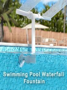 1Pc Versatile Pool Fountain With Adjustable 2-In-1 Spray Nozzle - High-Pressure Waterfall & Cooling Sprinkler For Above And In-Ground Pools, Durable PVC Outdoor Garden Feature,For Pool, Swimming Pool Spa Water Fountain, Pool,Pool Accessories,Swimming Pool,Pool Stuff,Picinas,No Electricity/Battery Required