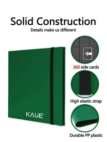 دفتر حفظ بطاقات التداول، 9 جيوب لبطاقات البيسبول/كرة القدم/السحر/ون بيس/حرب النجوم/البطاقات الرياضية، محتوى 360 بطاقة قابلة للتداول، حجم قياسي، منظم بطاقات، مناسب للألعاب الإستراتيجية التجارية، متعدد الألوان.