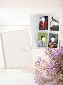 1pc Case + 25pcs 4-Grid Inner Page Photo Card Binder With 25 Sheets 4-Pocket Card Pages, 6-Ring A5 Binder Card Collection Album With 100 Card Slots For Organizing Trading Cards, Replacement Pages (Without Pictures) - Multicolor - View 9