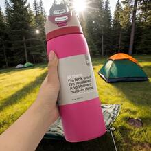 Owall'a 32oz Stainless Steel Insulated Cup, Cold Cup, Special Car Cup, Coffee Cup - Màu Hồng Tươi - Xem 3