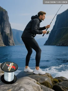 Línea de pesca trenzada de 300M/11811 pulgadas con larga distancia de tiro, línea principal, sin estiramiento, 6-100 LB