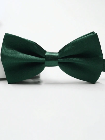 1 pieza Corbata de moño de unicolor para hombres, estilo clásico de negocios, moda versátil, adecuada para bodas, celebraciones y ocasiones formales