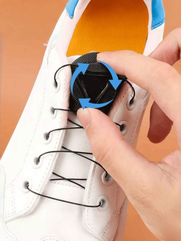 1 par de cordones sin atar giratorios para hombres y mujeres