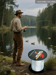 Línea de pesca trenzada de 300M/11811 pulgadas con larga distancia de tiro, línea principal, sin estiramiento, 6-100 LB