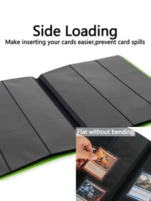 دفتر حفظ بطاقات التداول، 9 جيوب لبطاقات البيسبول/كرة القدم/السحر/ون بيس/حرب النجوم/البطاقات الرياضية، محتوى 360 بطاقة قابلة للتداول، حجم قياسي، منظم بطاقات، مناسب للألعاب الإستراتيجية التجارية، متعدد الألوان.