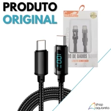 Reinforced 100W Turbo Charging Cable With LED Display USB-C Type C - màu đen - Xem 8