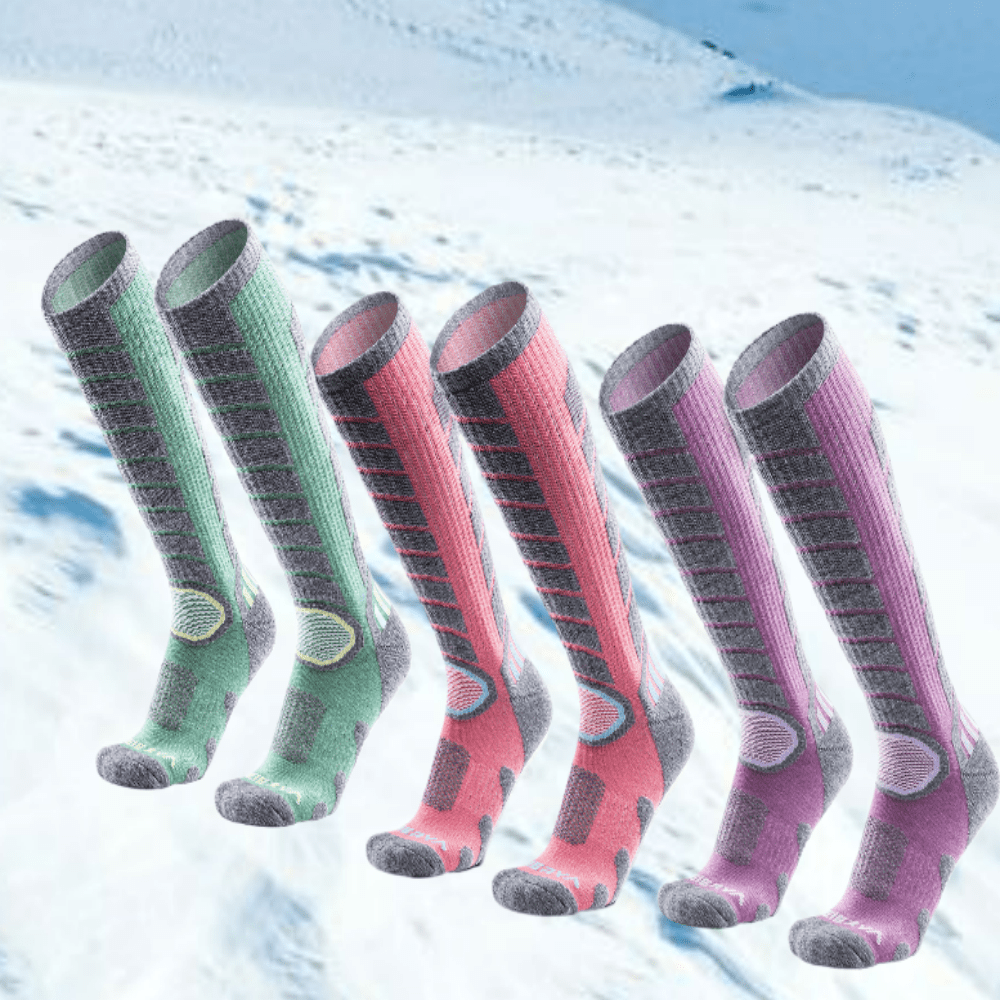 3 Pairs WEIERYA Merino Wool Socks, Professional Ski Socks, Snowboarding, Unisex Outdoor Sports Socks, Comfortable Thermal Socks