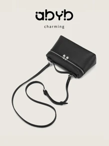 Bolso de mano/bandolera/bolso de hombro minimalista de estilo 2025, bolsa para el almuerzo con diseño de grano de lichis, bolso negro pequeño para el verano