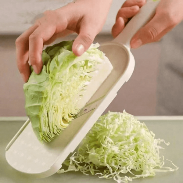 1pc Cabbage Slicer & Cutter With Handle, Beige Kitchen Vegetable Slicing Tool, Sharp Blade Food Prep Grater, Lightweight And Portable Design, Great For Shredding Cabbage, Carrots, Cucumbers And Veggies, Perfect For Salad And Coleslaw, Easy To Use And Clean