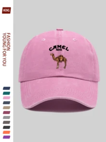 1 pieza Gorra de camión con estampado de camellos "CAMEL" - Breachable, ligera, Adjustable, con diseño de primavera/verano, lavable a máquina, camiseta gráfica casual, adecuada para verano, playa, ropa de calle, accesorios de ocio en la playa. Disponible en múltiples colores, regalo ideal para parejas jóvenes, al aire libre, vacaciones, cumpleaños para familiares y amigos - A - Ver 10