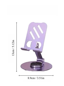 1pc / Mini Mobile Phone Holder, 360 Degrees Rotating Metal, Suitable For Mobiles, Angle Height Adjustable Phone Stand, Designing For Office Work, Watching Dramas And TV, Online Classes, Universal For Mobile Phones