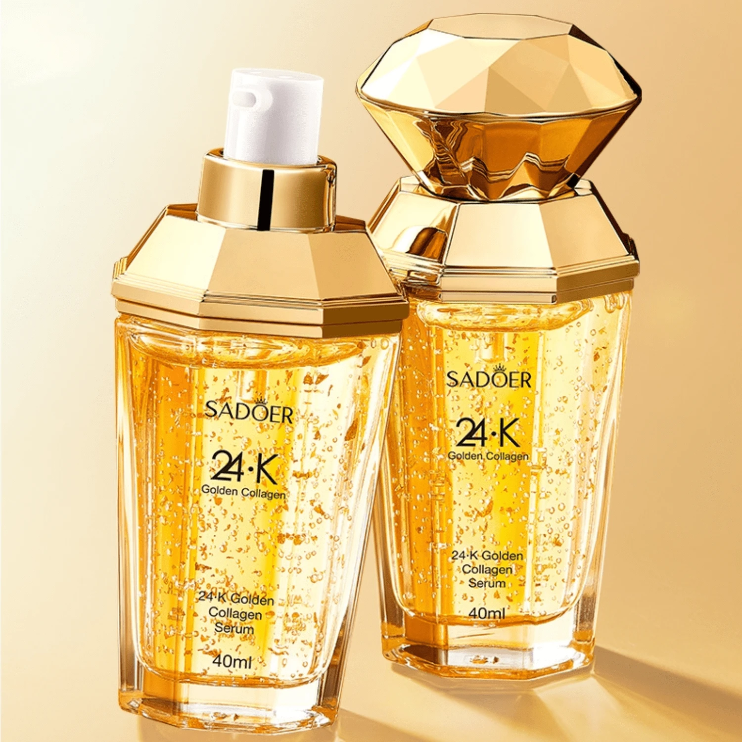 SADOER 40ml 24K金胶原蛋白精华,保湿滋养,改善细纹,护肤精华 - 彩色 - 查看 1