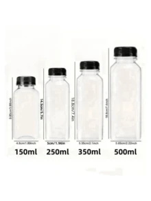 Plastic Juice Bottles With LIDS, Refrigerator Juice Containers With LIDS, Reusable Juice Bottles, Smoothie Bottles, Empty Plastic Juice Bottles, Drink Containers With LIDS, Empty Milk Bottles, Plastic Smoothie Drink Bottles - Multicolor - View 4