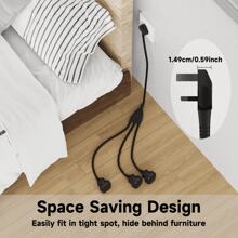 LIPWEL LIPWEL UK Plug 1 With 3 Socket Power Supply, 3 Ways Power Extension Cord, Heavy Duty 1 To 3 Power Strip, 13A 3250W 100cm/490cm UK 1 To 3 Outlet Extension Cord, PVC Jacket Power Outlet For Home Office Usage Kitchen Usage Black