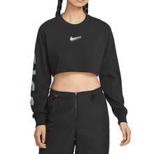 Nike 圆领透气休闲百搭长袖T恤 女款 HV5006-010 - 黑色 - 查看 1