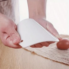 1pcDough Scraper, Plastic Dough Cutter, Pastry Cutter, Baking Tools, Kitchen Gadgets, Kitchen Accessories - White - View 4