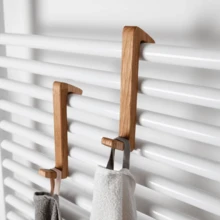 1pc Wall Wooden Towel Hook, Bohemian Wooden Wall Mounted Coat Hook, Modern Bathroom Cloakroom Clothing Decor Wall Hook, Key Hook, Home Decor Gift, Home Wall Decor