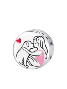 1 PC Fashionable 925 Sterling Silver Sparkling Loving Sisters Pendant Beads Charm Suitable For Bracelets DIY Women's Jewelry - Silver - View 13