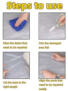 1 Roll Of Inflatable Patch Repair Kit, Waterproof Transparent Adhesive Sticker For Tent Cracks, Waterproof Transparent Repair Tape, Suitable For Inflatable Toys, Tents, Canvas, Parasols, Swimming Rings And Air Mattresses - Clear - View 10