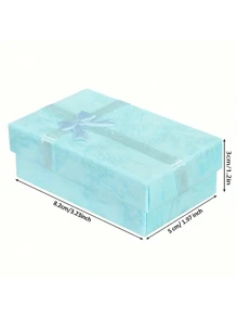 6/12/24Pcs Butterfly-Themed Jewelry Gift Boxes In Black & Red With Lids & Bows For Weddings, Birthdays, Anniversaries,Party Gift Boxes, Jewelry Packaging Boxes For Women Storage Organizer Travel Essentials Back To School Dormitory Storage