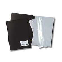 Catalog Folder With 50 Plastic Envelopes All Black DAC