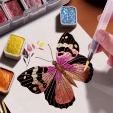 60 Color Solid Pigment Metallic Watercolor Paint Set - Portable Art Set For Painting, Sketching, Writing, DIY Crafts - Holiday Gift, Suitable For Artists, Adults And Professionals, Also An Ideal Choice For Back To School And Study Supplies - 60-color - View 8