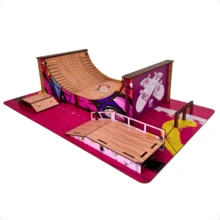 BMX Track And Finger Skate Children's Toy In Pink Adhesive MDF - Dusty Pink - View 5