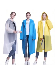 1pc Thickened Outdoor Sports Full Body Waterproof Raincoat, Long Sleeve Rain Jacket For Adults Cycling Hiking Fashion Poncho,Spring Summer Picks,Brides Maid Gifts,Room,Bedroom Decor,Beach,Travel,For Men,For Women,Vacation,Cute Stuff - Multicolor - View 11