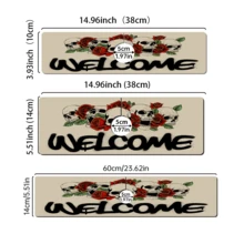 1 件万圣节风格多尺寸水龙头排水垫，万圣节骷髅厨房水龙头排水垫，防滑硅藻土橡胶材质。水龙头桌面保护垫