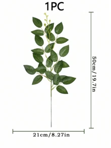 1/4/8/16PCS Italian Russian Green Plant Stems Artificial Silk Green Plants For DIY Wedding Arch Bouquet Filling Table Center Decoration Home Decoration Party And Holiday Decorations Fall Decoration Halloween Decoration Christmas Decoration Boho Style - Green a - View 2