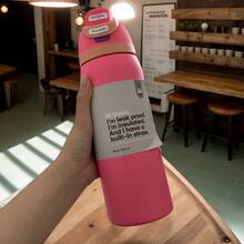 0-Walla 32oz/945ml Stainless Steel Insulated Travel Cup Double Drinking Ports Prevent Leakage, Keep Warm Or Cool, Multiple Colors Available, Energetic Hydration Without Burden, Suitable For Sports/Commuting/Daily Use - 玫瑰紅 - 查看 2
