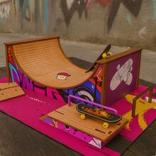 BMX Track And Finger Skate Children's Toy In Pink Adhesive MDF - Dusty Pink - View 6