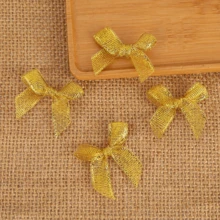 100 Peças Gravatas Borboleta de Poliéster Douradas e Prateadas, Ideais para Casamento, Chá de Panela, Decorações de Festa, Natal, Halloween, Páscoa, Ação de Graças, Embrulho de Presentes Festivos e Acessórios Têxteis Domésticos