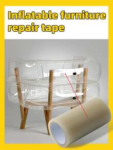 1 Roll Of Inflatable Patch Repair Kit, Waterproof Transparent Adhesive Sticker For Tent Cracks, Waterproof Transparent Repair Tape, Suitable For Inflatable Toys, Tents, Canvas, Parasols, Swimming Rings And Air Mattresses - Clear - View 2