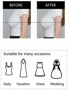 New Silicone Invisible Bra With Straps, Non-Slip Style, Lift And Enhance Cleavage, Designed For Wedding Photography, Strapless Dresses, Invisible Underwear, Dresses, Travel & Vacation - Multicolor - View 6