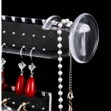 优雅的三层亚克力珠宝收纳架 - 多功能展示项链、手镯、戒指、手表 - 透明矩形桌面支架，适用于家庭和厨房收纳、珠宝展示 - 彩色 - 查看 2