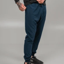 Men's Sports Jogger Pants Dryfit Tactel With Elastane Zipper Pocket Lightweight Training Gym Running - 藏蓝色 - 查看 1