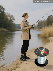 Línea de pesca trenzada de 300M/11811 pulgadas con larga distancia de tiro, línea principal, sin estiramiento, 6-100 LB