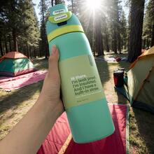 Owall'a 32oz Stainless Steel Insulated Cup, Cold Cup, Special Car Cup, Coffee Cup - màu xanh lá - Xem 1