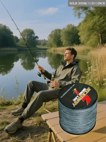 Línea de pesca trenzada de 300M/11811 pulgadas con larga distancia de tiro, línea principal, sin estiramiento, 6-100 LB