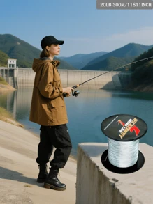 Línea de pesca trenzada de 300M/11811 pulgadas con larga distancia de tiro, línea principal, sin estiramiento, 6-100 LB