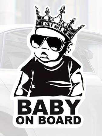 1個 ビニール製 ベビー オン ボード カーステッカー、面白い子供用 デカール ビークル ウィンドウ用、耐久性と防水性、簡単に貼り付けと取り外しができる