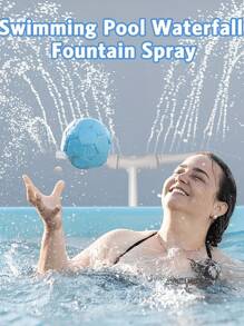 1Pc Versatile Pool Fountain With Adjustable 2-In-1 Spray Nozzle - High-Pressure Waterfall & Cooling Sprinkler For Above And In-Ground Pools, Durable PVC Outdoor Garden Feature,For Pool, Swimming Pool Spa Water Fountain, Pool,Pool Accessories,Swimming Pool,Pool Stuff,Picinas,No Electricity/Battery Required
