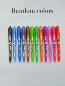 4/8 Confezioni, Penna gel cancellabile semplice, Forniture per ufficio e scuola, Regali di cancelleria, 0,35 mm, Inchiostro blu-nero, Inizio della stagione scolastica