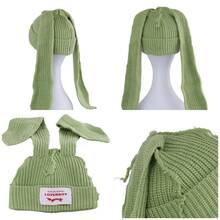 1PC Winter Knitted Hats For Women Cute Rabbit Ear Soft Warm Thick Acrylic Luxury Coupleboy Label Beanies Skullies Personalized Casual Party Couples Hats - Multicolor - View 8