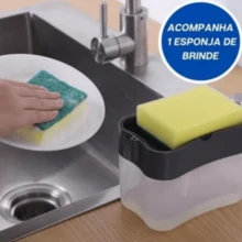 Detergent Holder With Dispenser + Sponge Included 600ml - 黑色 - 查看 3