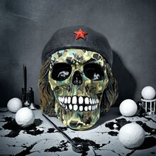 Retro Pirate Skull Resin Statue - Halloween Desktop Decoration, Home Decor Halloween Decor Room Decor - Green - View 9